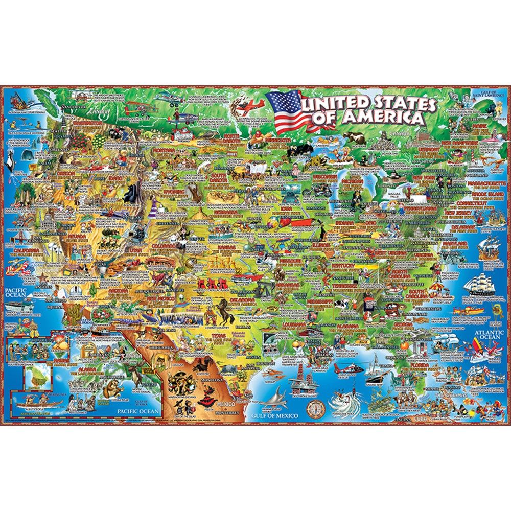 United States Illustrated 250 Piece Jigsaw Puzzle